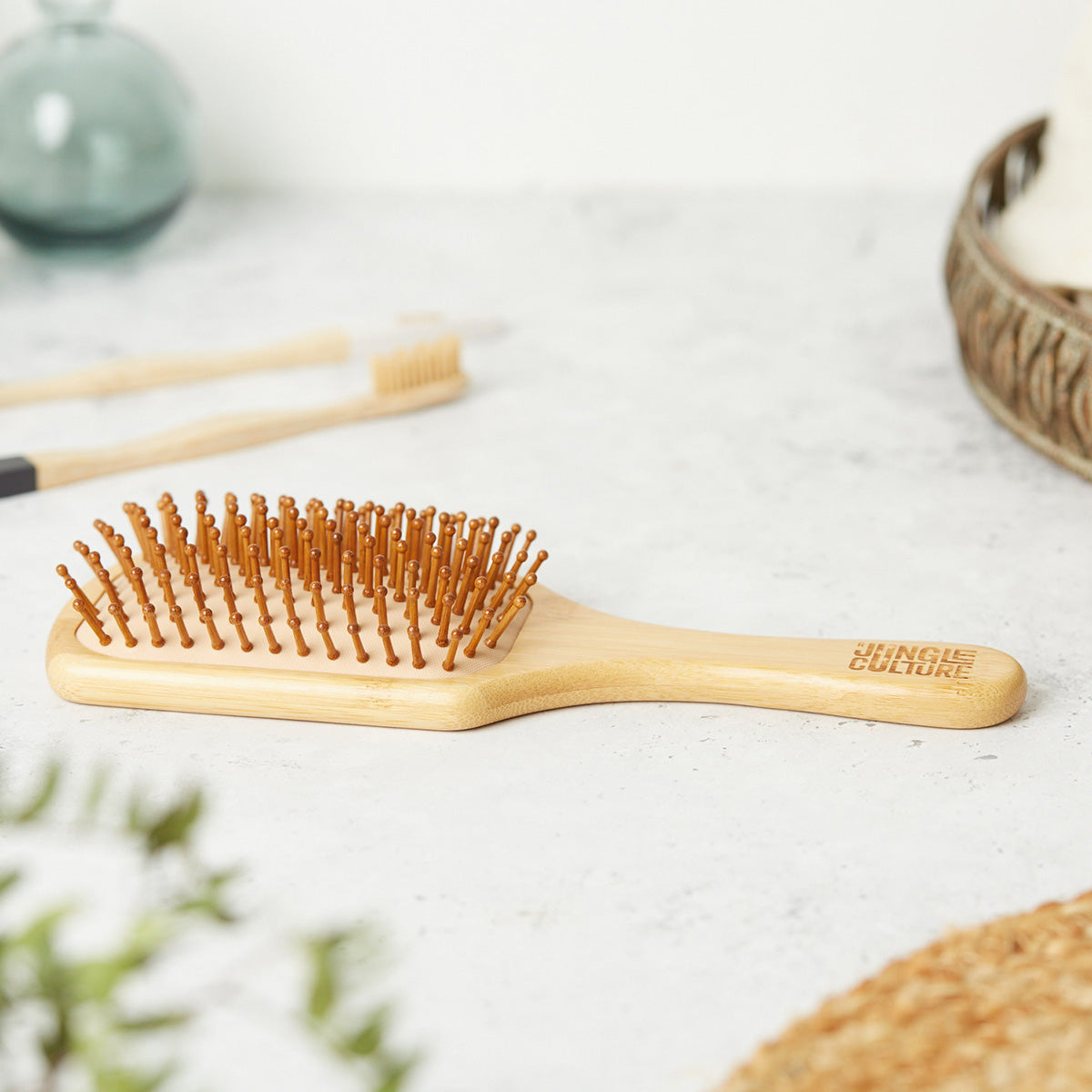 Brosse à cheveux en bambou - Rectangulaire